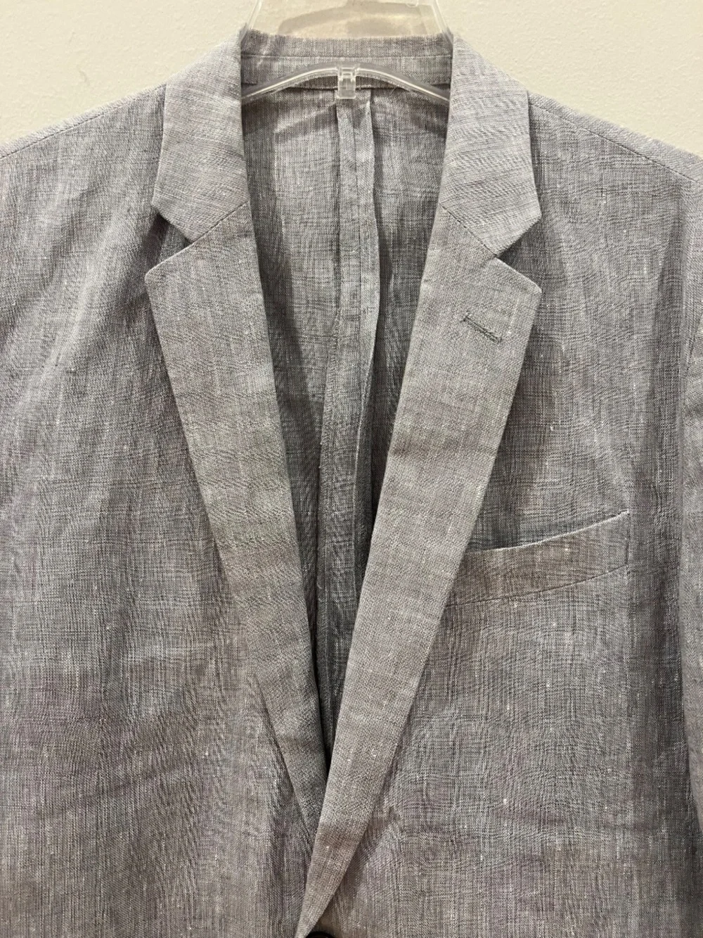J Crew Thompson Blazer Mens 40 Gray Linen Unstructured Summer Lightweight Beach